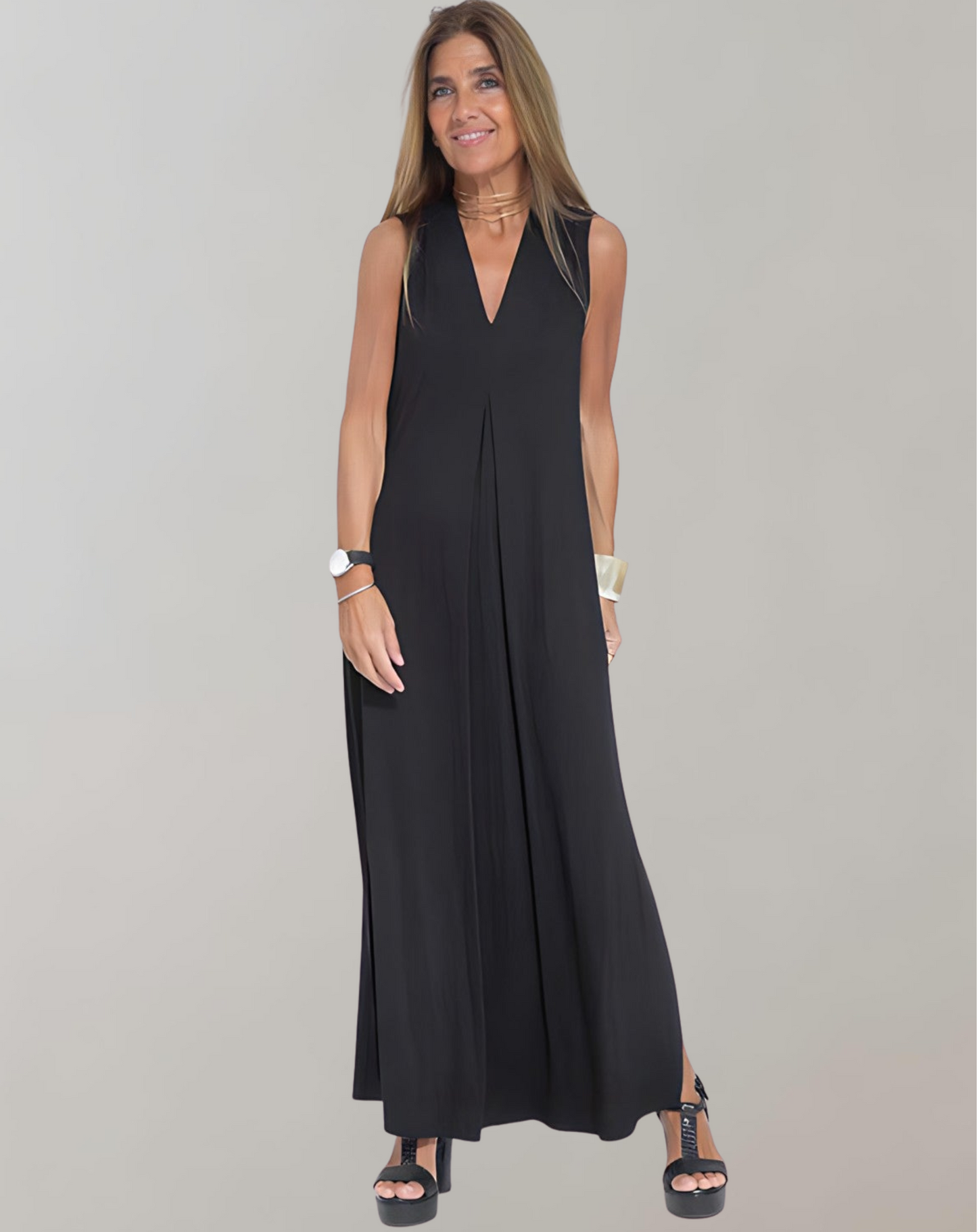 Elara® | vestido con cuello en V