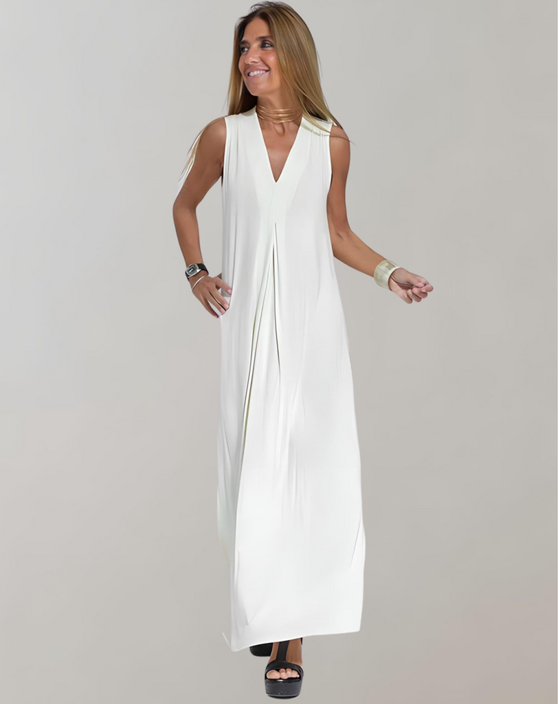 Elara® | vestido con cuello en V
