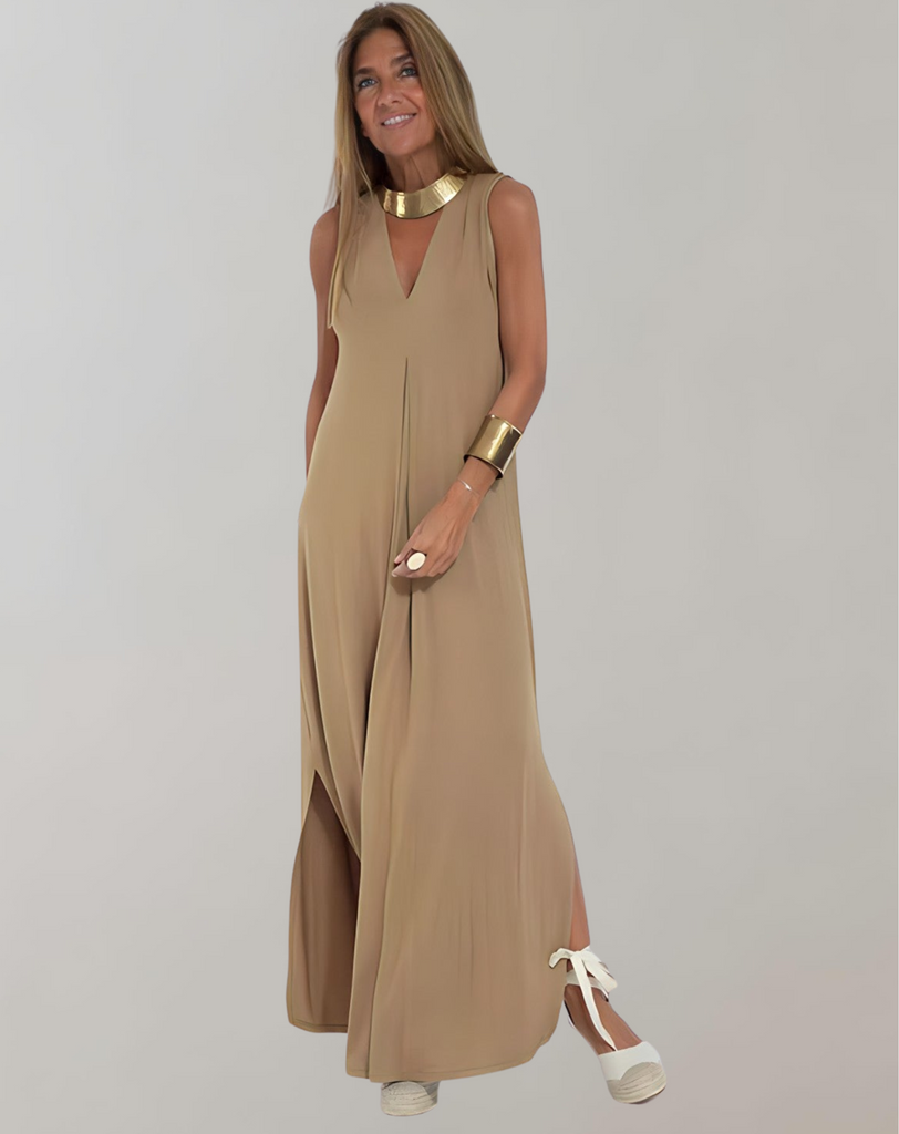 Elara® | vestido con cuello en V