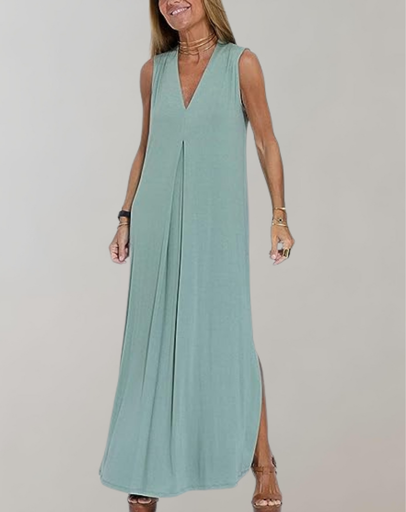 Elara® | vestido con cuello en V