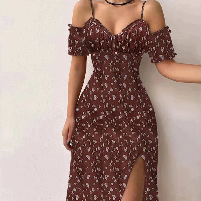 Annick® | Vestido de cóctel con cuello en V