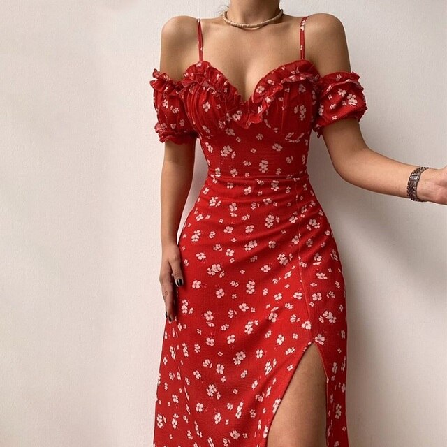 Annick® | Vestido de cóctel con cuello en V