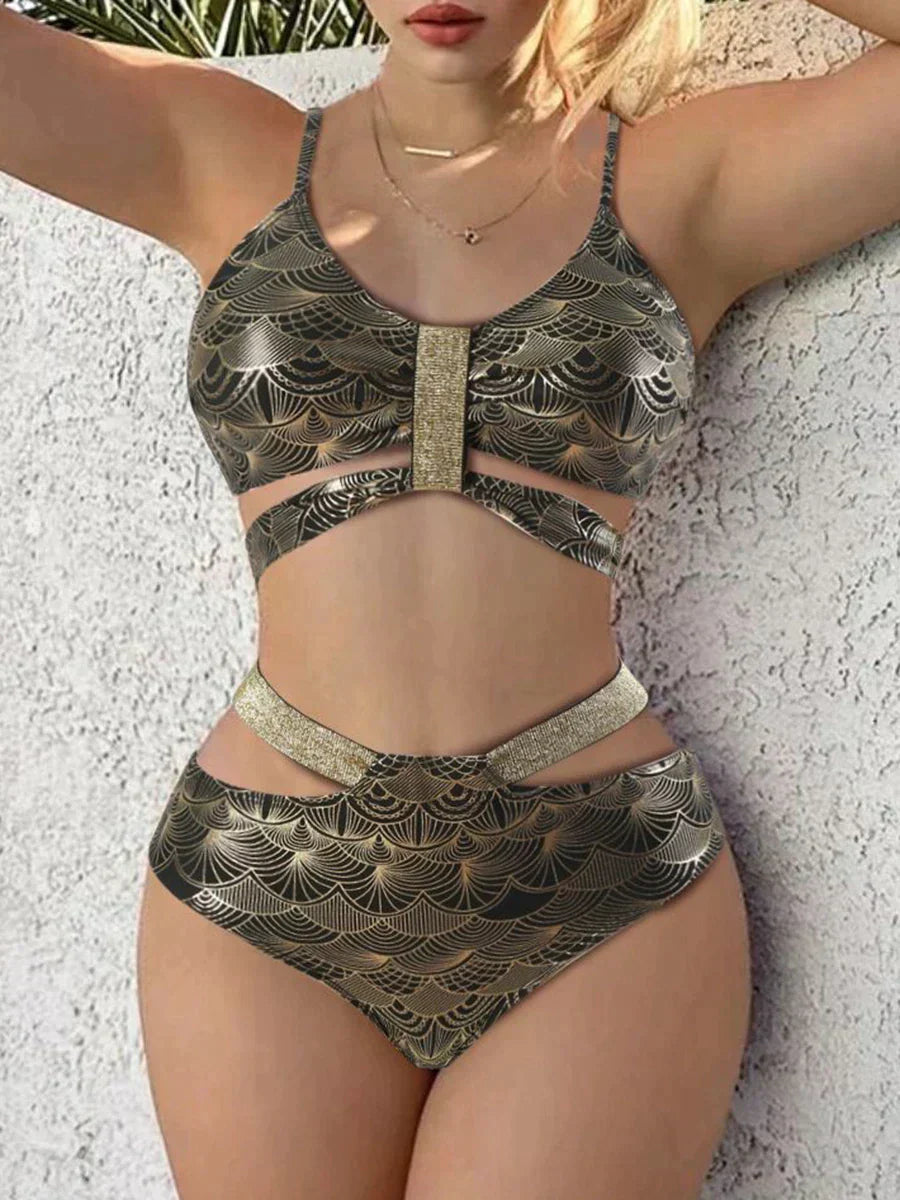 Trenza® | Bikini push-up con detalles metálicos