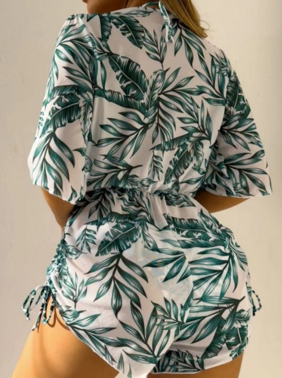 Braylee® | Bikini sexy de tres piezas con estampado tropical