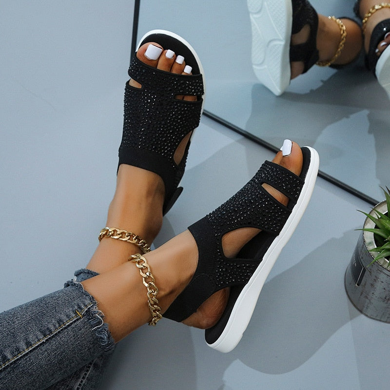 Adalina® | Sandalias Con Purpurina