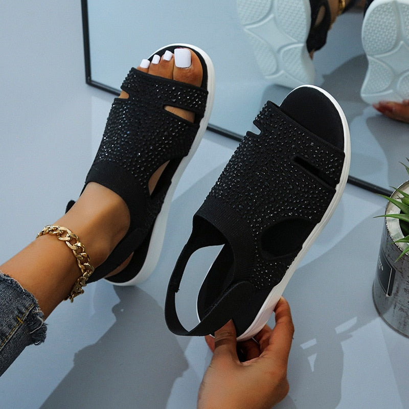 Adalina® | Sandalias Con Purpurina