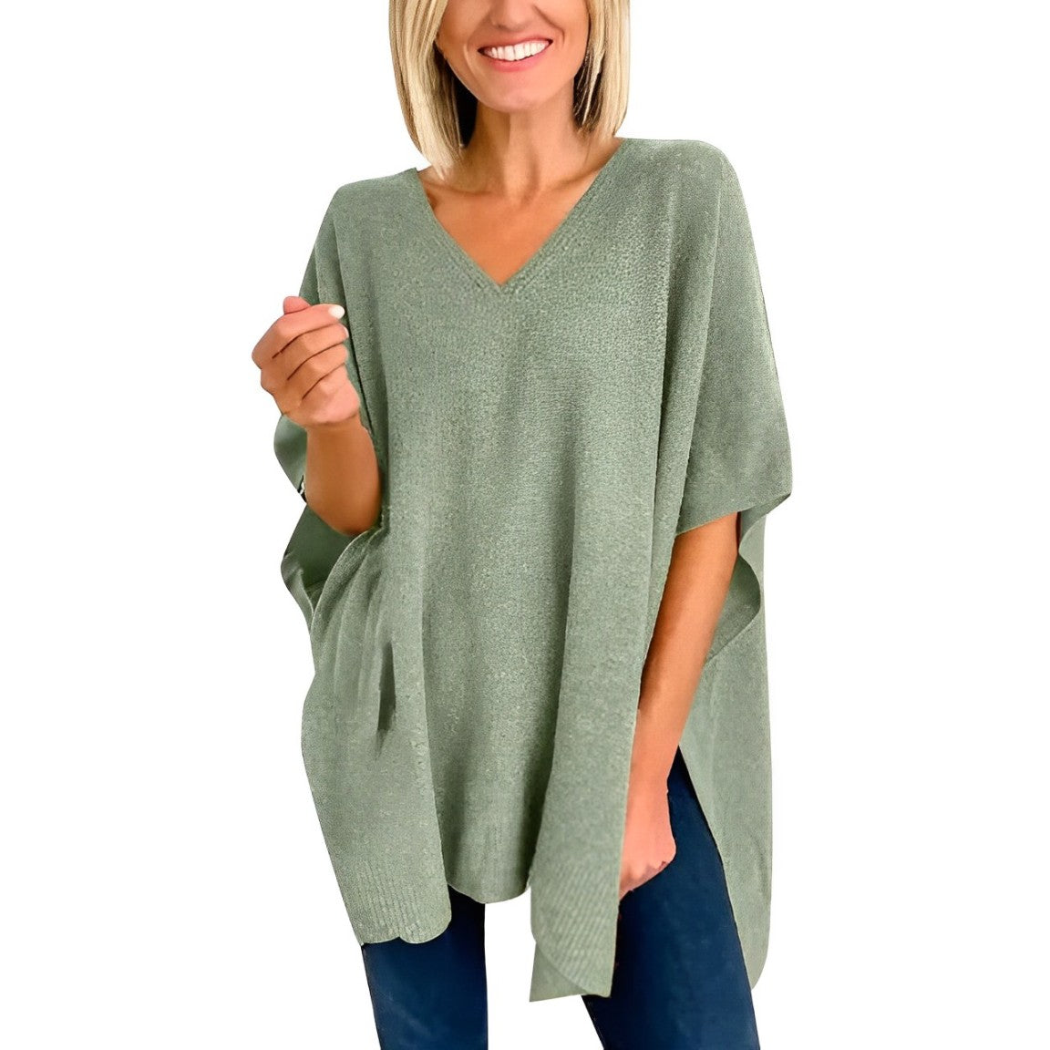 Áurica® | Blusa Con Bajo Irregular Y Escote En Pico