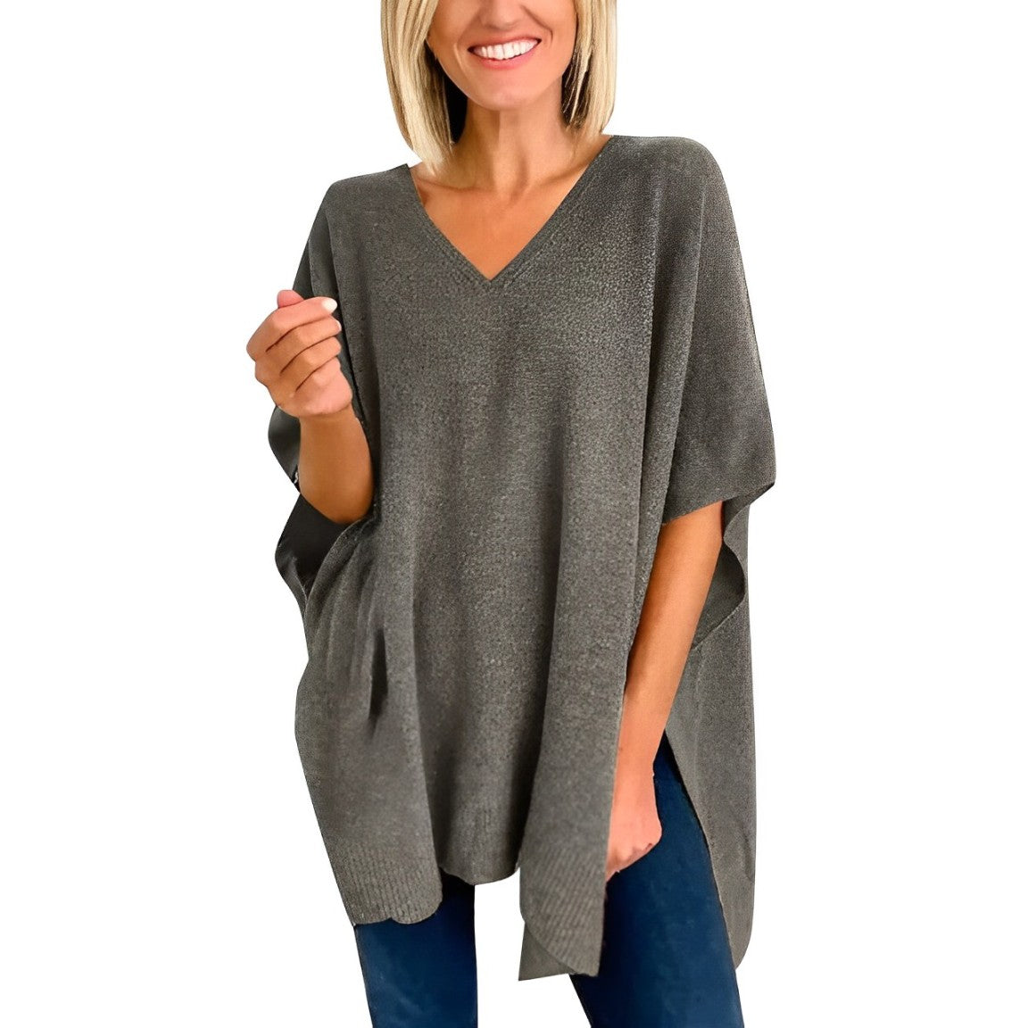 Áurica® | Blusa Con Bajo Irregular Y Escote En Pico