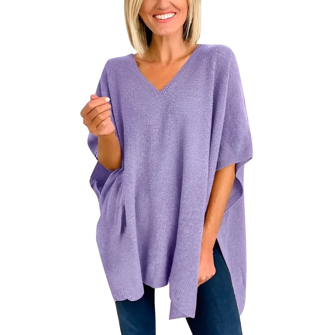 Áurica® | Blusa Con Bajo Irregular Y Escote En Pico