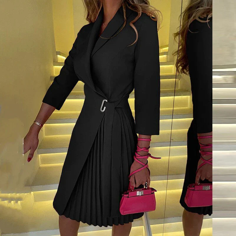 Araxie® | Vestido blazer elegante con cuello con muescas
