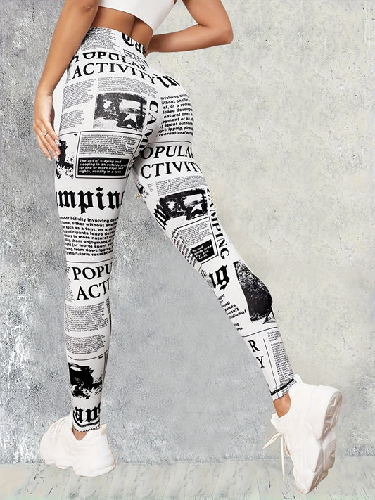 Adara® | Leggings con estampado de papel