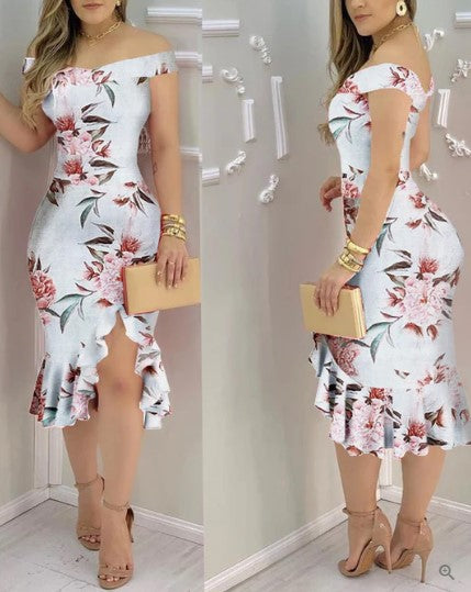 Anisa® | Vestido de cóctel brillante con hombros descubiertos