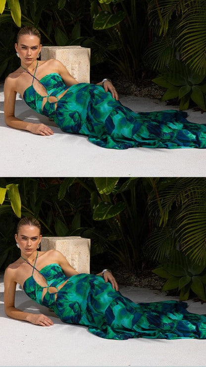Calipso® | Vestido largo con cuello halter